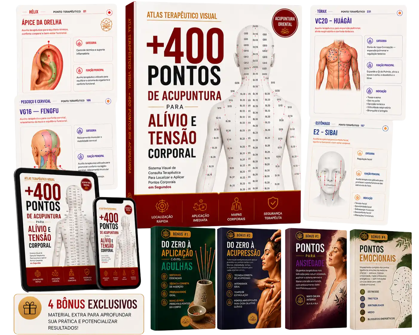 +400 Pontos de Acupuntura — Visualização do Material